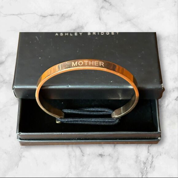 Ashley Bridget Rose Gold Tone Open Cuff Bracelet NIB - Picture 1 of 10